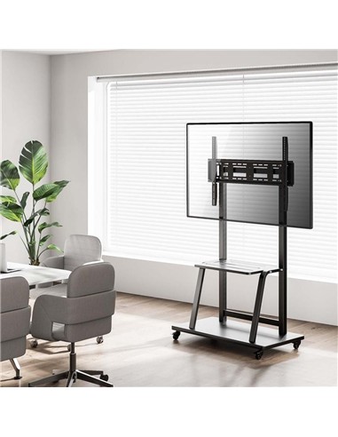 SOPORTE TV MONITOR AISENS SUELO CON RUEDAS 37-100