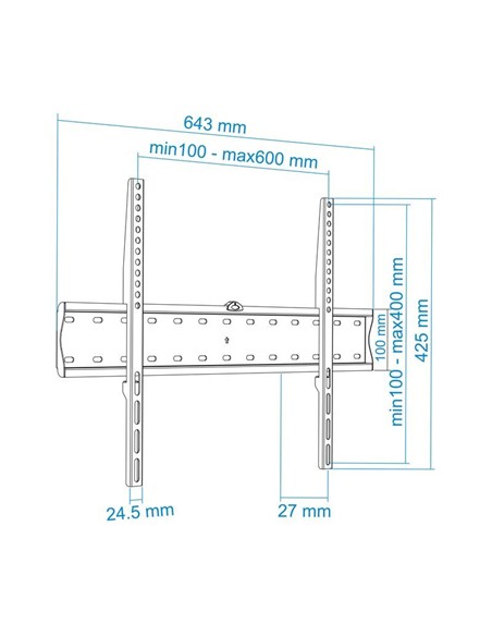 SOPORTE TV MONITOR TOOQ 37-70 40KG SLIM BLACK
