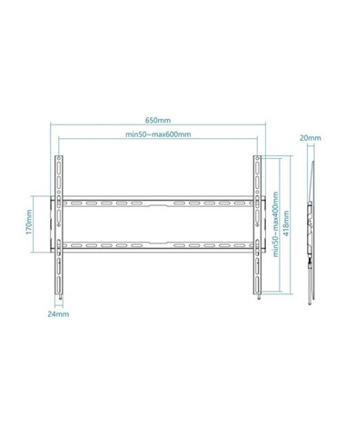 SOPORTE TV MONITOR TOOQ 37-80 45KG BLACK