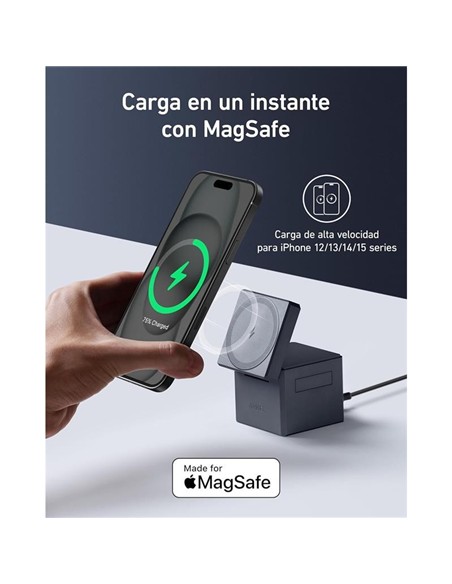 CARGADOR ANKER CUBO 3 EN 1 MAGSAFE AURICULARES+SMA