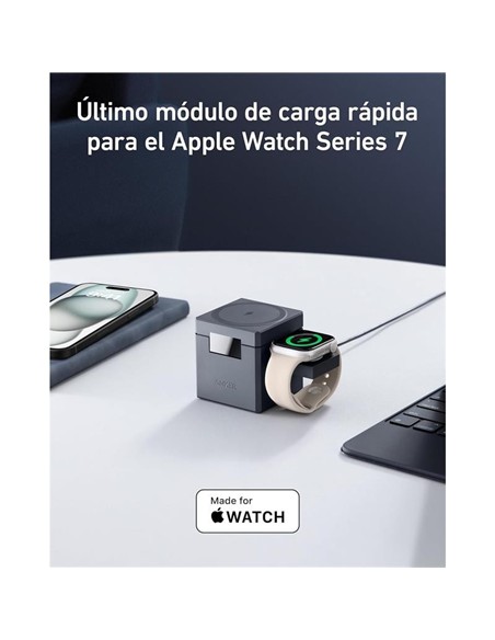 CARGADOR ANKER CUBO 3 EN 1 MAGSAFE AURICULARES+SMA
