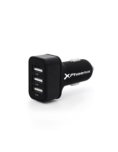 CARGADOR COCHE SMARTPHONE PHOENIX 5V 3x USB 7.2A