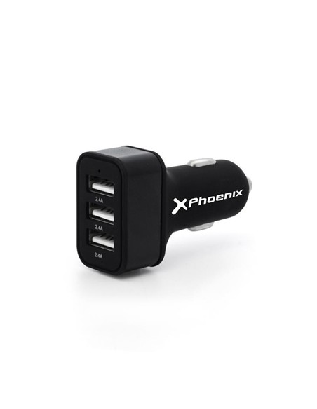 CARGADOR COCHE SMARTPHONE PHOENIX 5V 3x USB 7.2A