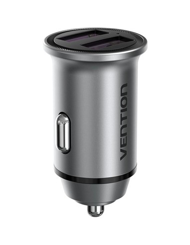 CARGADOR COCHE SMARTPHONE VENTION 30W 2XUSB-A SILV