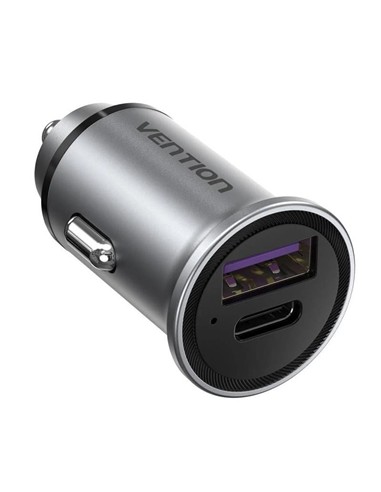 CARGADOR COCHE SMARTPHONE VENTION 30W USB-A USB-C
