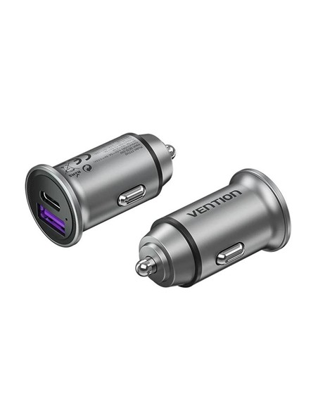 CARGADOR COCHE SMARTPHONE VENTION 30W USB-A USB-C