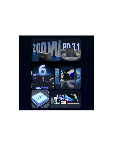 CARGADOR DE ESCRITORIO VENTION GAN 4XUSB-C 2XUSB-A