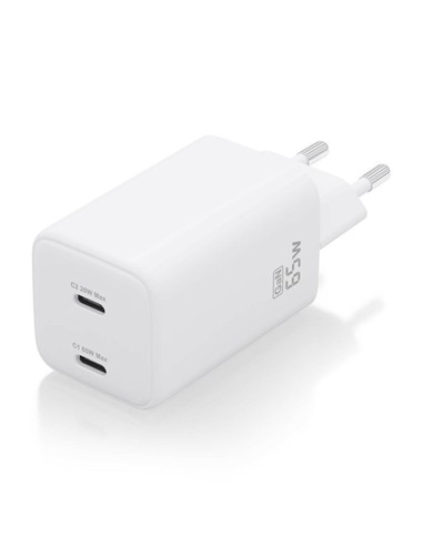 CARGADOR DE PARED AISENS GAN 2XUSB-C 65W WHITE