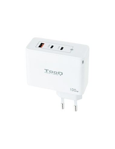 CARGADOR DE PARED TOOQ 100W USB-A/QC+ 2XUSB-C/PD W