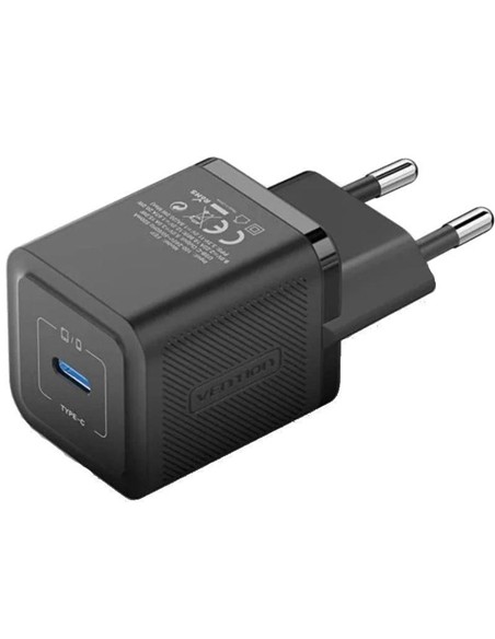 CARGADOR DE PARED VENTION GAN USB-C 20W BLACK