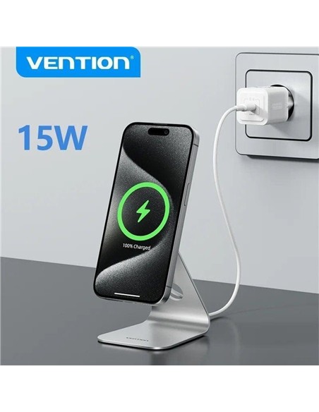 CARGADOR DE PARED VENTION GAN USB-C 20W WHITE + CA