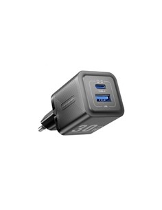 CARGADOR DE PARED VENTION GAN USB-C USB-A 30W BLAC