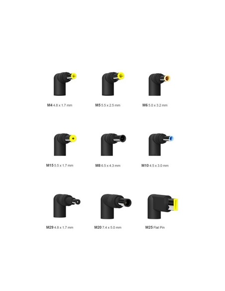 CARGADOR PORTATIL AISENS 65W AUTOMATICO + 9 CONECT