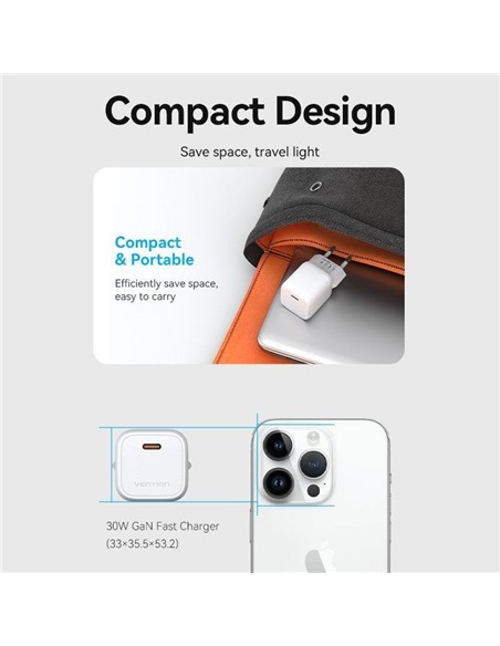 CARGADOR SMARTPHONE/TABLET VENTION FAKY0-EU USB-C