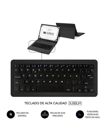 FUNDA SUBBLIM CON TECLADO KEYTAB PRO USB-C TABLET