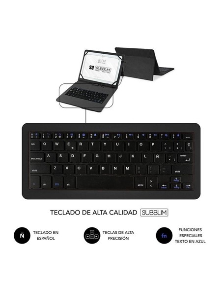 FUNDA SUBBLIM CON TECLADO KEYTAB PRO USB-C TABLET