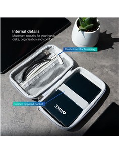 FUNDA TOOQ PARA DISCO DURO EXTERNO DE 2,5 GREY 2