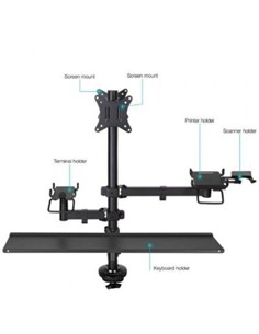 SOPORTE DE MESA TOOQ MONITOR + IMPRESORA + TERMINA 2