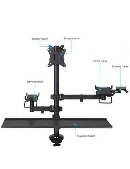SOPORTE DE MESA TOOQ MONITOR + IMPRESORA + TERMINA