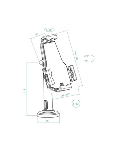 SOPORTE SOBREMESA TOOQ ANTIRROBO AJUSTABLE PARA TA