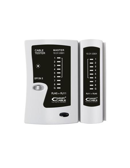 COMPROBADOR CABLES NANOCABLE MULTI RJ11/RJ12/RJ45
