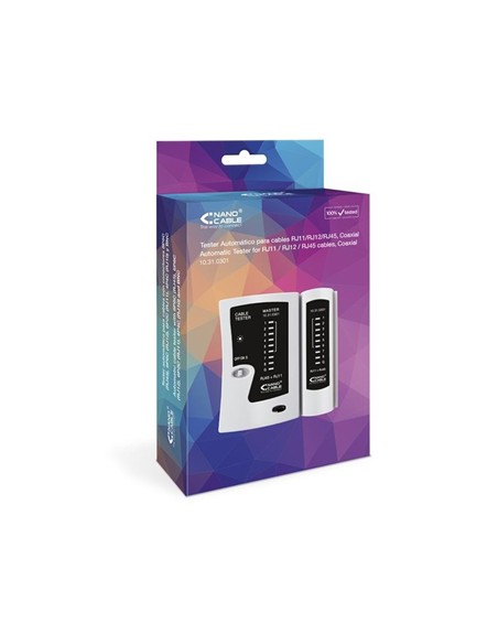 COMPROBADOR CABLES NANOCABLE MULTI RJ11/RJ12/RJ45