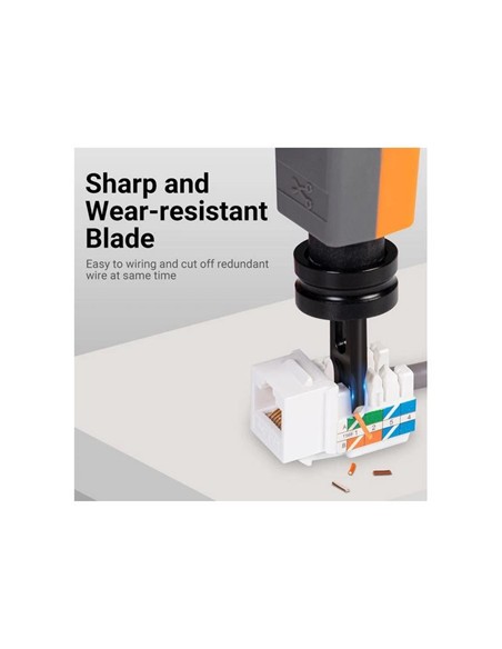 INSERTADORA VENTION TIPO 110 RJ45 RJ11 GREY/ORANGE