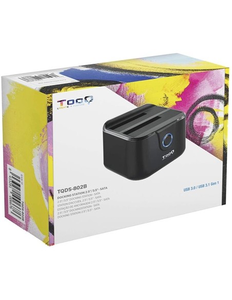 DOCK HDD TOOQ 3.5/2.5 SATA CLONE OTB USB 3.0 BLACK