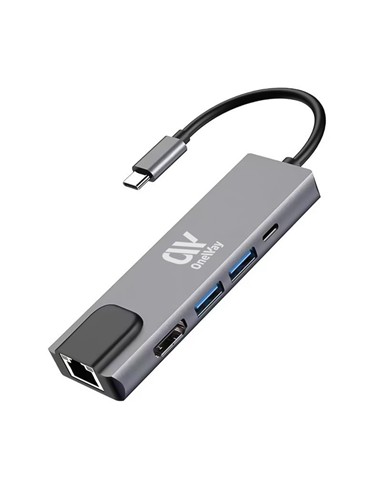 DOCK HUB ONEWAY USB-C 5 EN 1 HDMI/RJ45/USB 3.0/USB