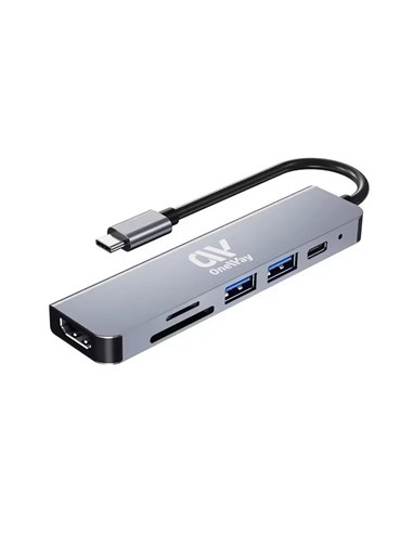 DOCK HUB ONEWAY USB-C 6 EN 1 HDMI 4K/2 USB 3.0/USB