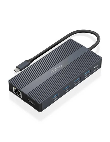 DOCKING USB-C AISENS 2XHDMI 4K/4XUSB/USB-C/RJ45/DP