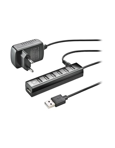 HUB USB NGS TINY 7 PUERTOS USB 2.0 + ALIMENTADOR