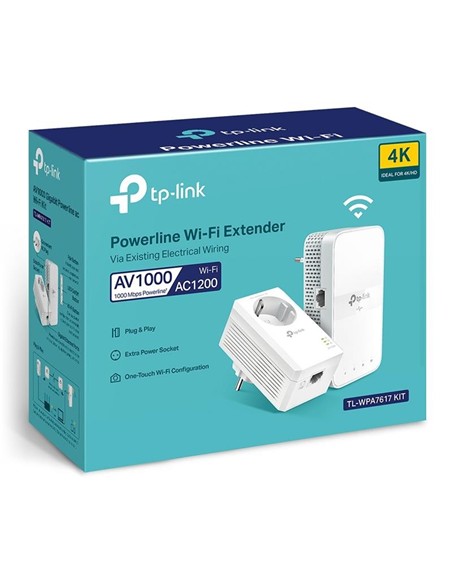 POWERLINE TP-LINK TL-WPA7617KIT ETHERNET AV1000 GI