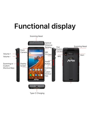 CAPTURADOR PDA AVPOS DC60 6 OCTA/4GB/64GB/NFC/2D/4