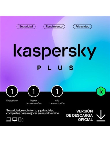 ANTIVIRUS KASPERSKY PLUS 1YEAR 1L PC/MAC/ANDROID/I