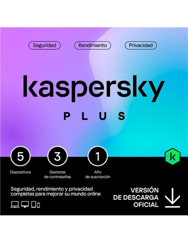 ANTIVIRUS KASPERSKY PLUS 1YEAR 5L PC/MAC/ANDROID/I