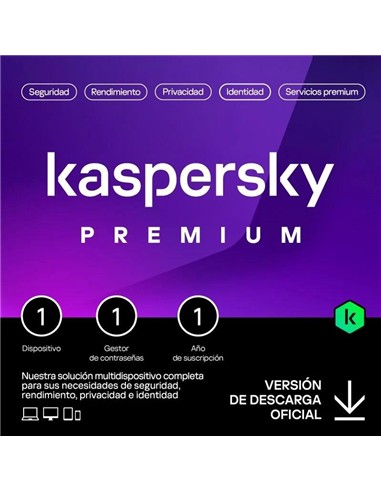 ANTIVIRUS KASPERSKY PREMIUM 1YEAR 1L PC/MAC/ANDROI