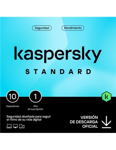 ANTIVIRUS KASPERSKY STANDARD 1YEAR 10L PC/MAC/ANDR