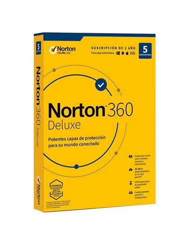 NORTON 360 DELUXE 50GB ES 1 USER 5 DEVICE 1 AÑO L.