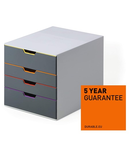 BANDEJA PORTADOCUMENTOS 4 CAJONES MULTICOLOR