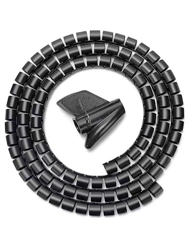 AISENS ORGANIZADOR DE CABLE EN ESPIRAL 25MM NEGRO