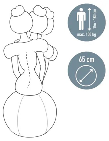 BALON ASIENTO LETIZ 65 cm. AZUL