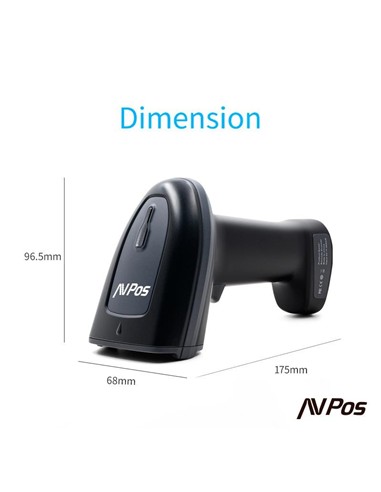 LECTOR AVPOS CODIGOS 1D + 2D +QR BT230 WIRELESS 2.