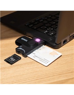LECTOR DE TARJETAS DNIE TOOQ TQR-3012B DNI SIM SD 2