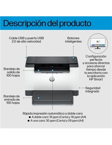 IMPRESORA HP LASER MONOCROMO LASERJET M209D DUPLEX