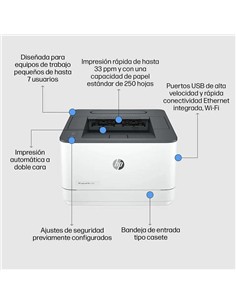 IMPRESORA HP LASERJET PRO LASER MONOCROMO 3002DW D 2