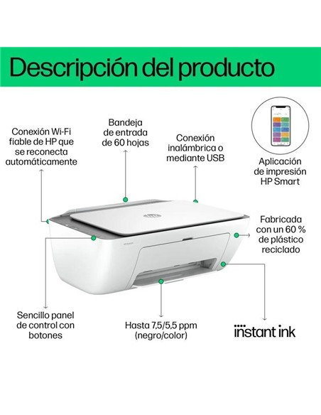 IMPRESORA HP DESKJET MULTIFUNCION 2820E COLOR WIFI