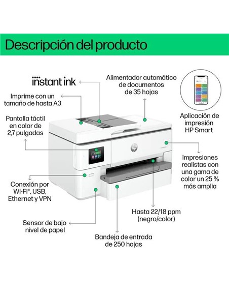 IMPRESORA HP MULTIFUNCION OFFICEJET PRO 9720E COLO