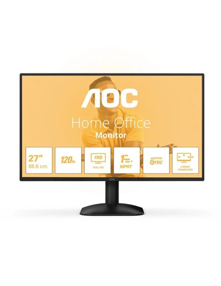 MONITOR AOC 27 IPS 120HZ 1MS VGA HDMI BLACK ADAPTI