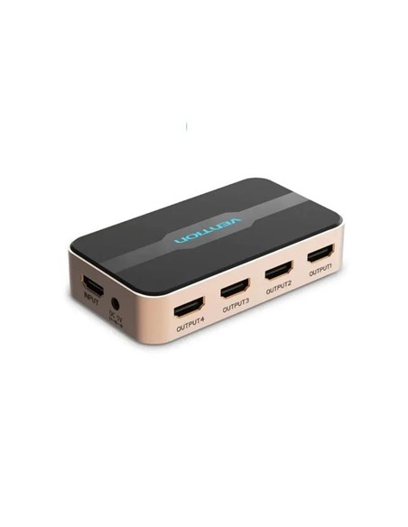 DUPLICADOR VENTION 4XHDMI HEMBRA - HDMI MACHO GOLD